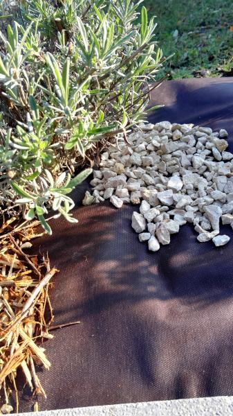 Aménagement des allées, massifs et haies - Feutre de Paillage - 1.6 m x 5 m - Marron - face recto